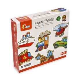Magneti din lemn pentru copii - Vehicule