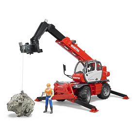 Manipulant Bruder Manitou MRT 2150 cu accesorii, Bruder