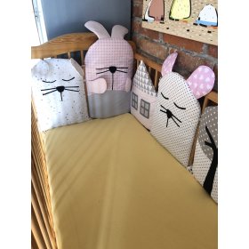 Sweet Dream - Mantinel de pat modular - roz-gri