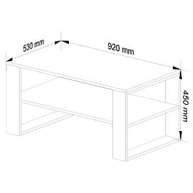 MASĂ DE CAFEA ALEX STEJAR SONOMA / NEGRU