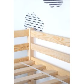 Patul elevat pentru copii Ourbaby Modo cu un tobogan - pin
