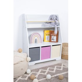 Biblioteca Montessori Dusty Pink - alb, FUJIAN GODEA