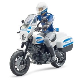 Motocicletă de poliție Bruder BWORLD Ducati Scrambler cu motociclist