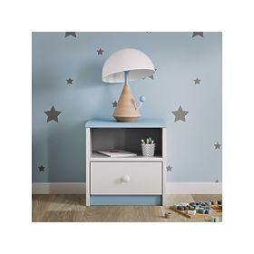 Noptieră pentru copii Ourbaby - albastru-alb