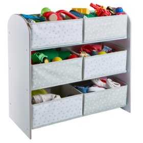 Organizator de jucării cu cutii gri și albe, Moose Toys Ltd 