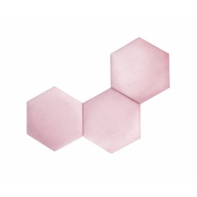 Panou tapițat hexagonal - roz pudrat, MIRAS