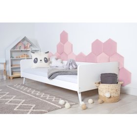 Panou tapițat hexagonal - roz pudrat