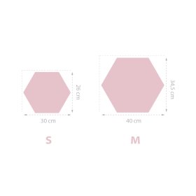 Panou tapițat hexagonal - roz pudrat