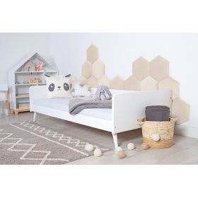 Panou tapițat hexagonal - crem
