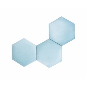 Panou tapițat Hexagon - baby blue
