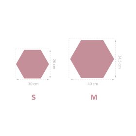 Panou tapițat hexagonal - roz