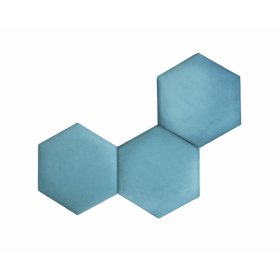 Panou Tapițat Hexagon - Smarald, MIRAS