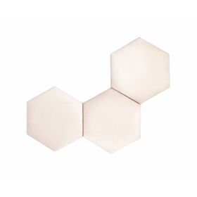 Panou tapițat hexagonal - crem