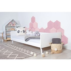 Panou tapițat hexagonal - roz pudrat