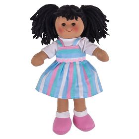 Păpușa de pânză Bigjigs Toys Kira 28 cm, Bigjigs Toys