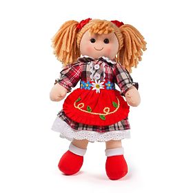 Păpușa de pânză Bigjigs Toys Mandie 34 cm