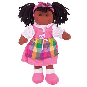 Păpușa din material textil Bigjigs Toys Jessika 28 cm, Bigjigs Toys
