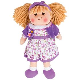 Păpușa din material textil Bigjigs Toys Laura 34 cm, Bigjigs Toys
