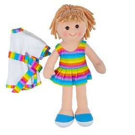 Păpușă din pânză Bigjigs Toys Michelle 34 cm