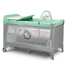 Pat de calatorie cu masa de infasat - verde