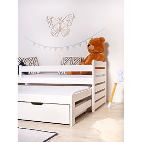 Pat de copii cu extensie Praktik Modern - alb, Ourbaby®