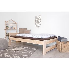 Pat din lemn Mel 200x90 - natural