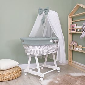 Pătuț din răchită cu echipament pentru bebeluș - Animale de pădure, Ourbaby®