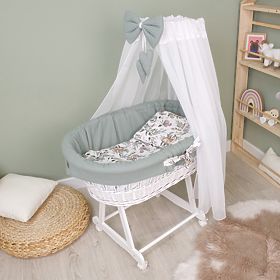Pătuț din răchită cu echipament pentru bebeluș - Animale de pădure, Ourbaby®