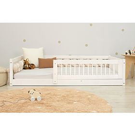 Pat de joasă înălțime pentru copii Montessori Ourbaby Plus - alb, Ourbaby®