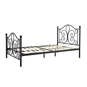Pat metalic PANAMA 120x200 - negru