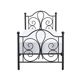 Pat metalic PANAMA 200x90 - negru