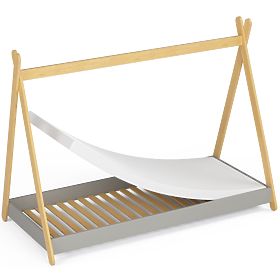 Pat pentru copii 180x80 GEM cu saltea gri