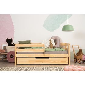 Pat pentru copii CPD Mila Plus cu sertar - natural