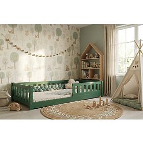 Pat pentru copii Montessori Ourbaby Meadow - verde, Ourbaby®