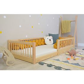 Pat pentru copii Montessori Woodie Plus - natural, Ourbaby®