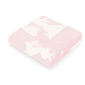 Pătură ZARIA culoare roz pudră imprimată 150x200