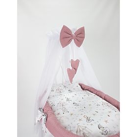 Pătuț din răchită cu echipament pentru bebeluș - Circ