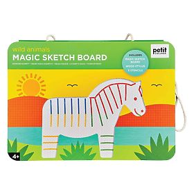 Petit Collage Plansa de desen magnetica animale salbatice