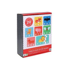 Petit Collage Primul meu puzzle de ortografiere cu animale