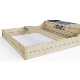 Cutie cu nisip 2 in 1 cu bucatarie - naturala