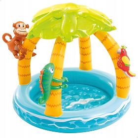 Piscină gonflabilă pentru copii cu acoperiș insulă INTEX 58417