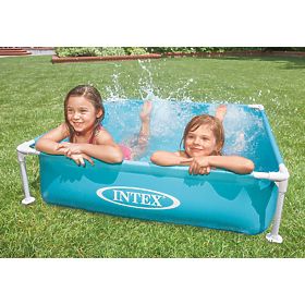 Piscină pătrată cu cadru pentru copii 122x122x30 cm INTEX 57173