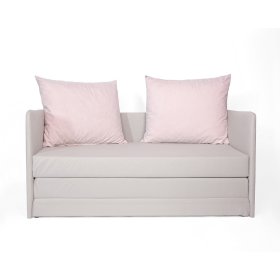 Canapea extensibilă Jack - gri deschis / roz purd
