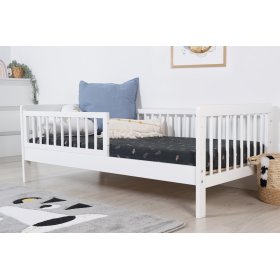 Pat pentru copii cu bariera TEDDY - alb, Ourbaby