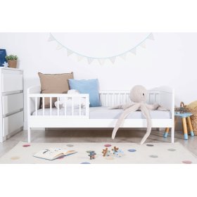 Pat copii Junior alb 160x70 cm, Ourbaby®