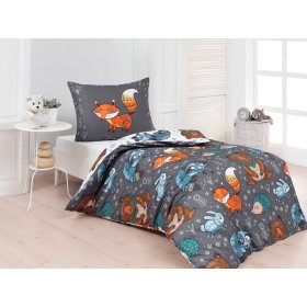 Lenjerie de pat pentru copii Foxie - 140 x 200 cm + 70 x 90 cm