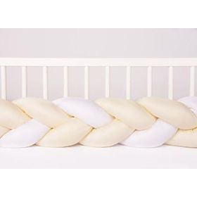 Protector tricotat pentru patut Crema 200cm, Babymatex