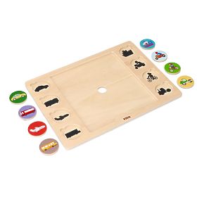 Puzzle 2în1 Vehicule - puzzle și joc găsește umbra