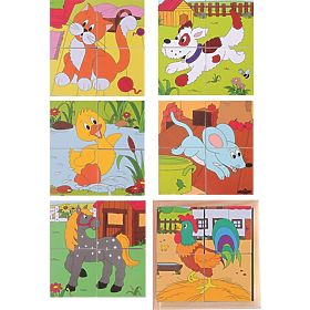Puzzle cuburi la țară
