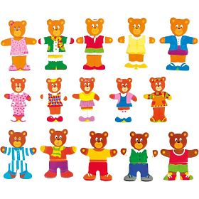 Puzzle de îmbrăcat Familia Veselă de Urși